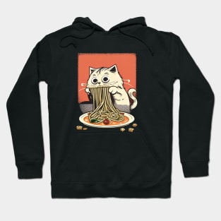 CAT EATING SPAGUETTI Hoodie